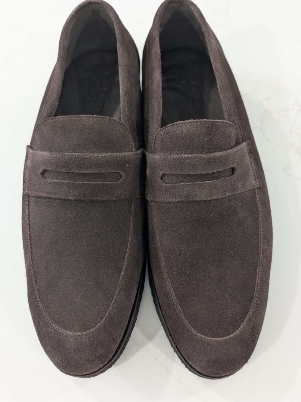 Majordome M08 Penny Loafer Brown Suede Crepe Sole Mens UK 9 / US 10-10.5